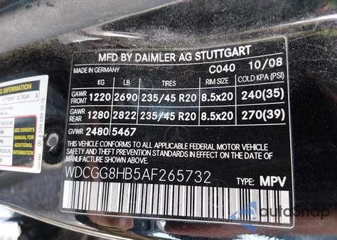 2010 Mercedes-Benz Glk 350 4Matic z USA, uszkodzony, nr VIN WDCGG8HB5AF265732